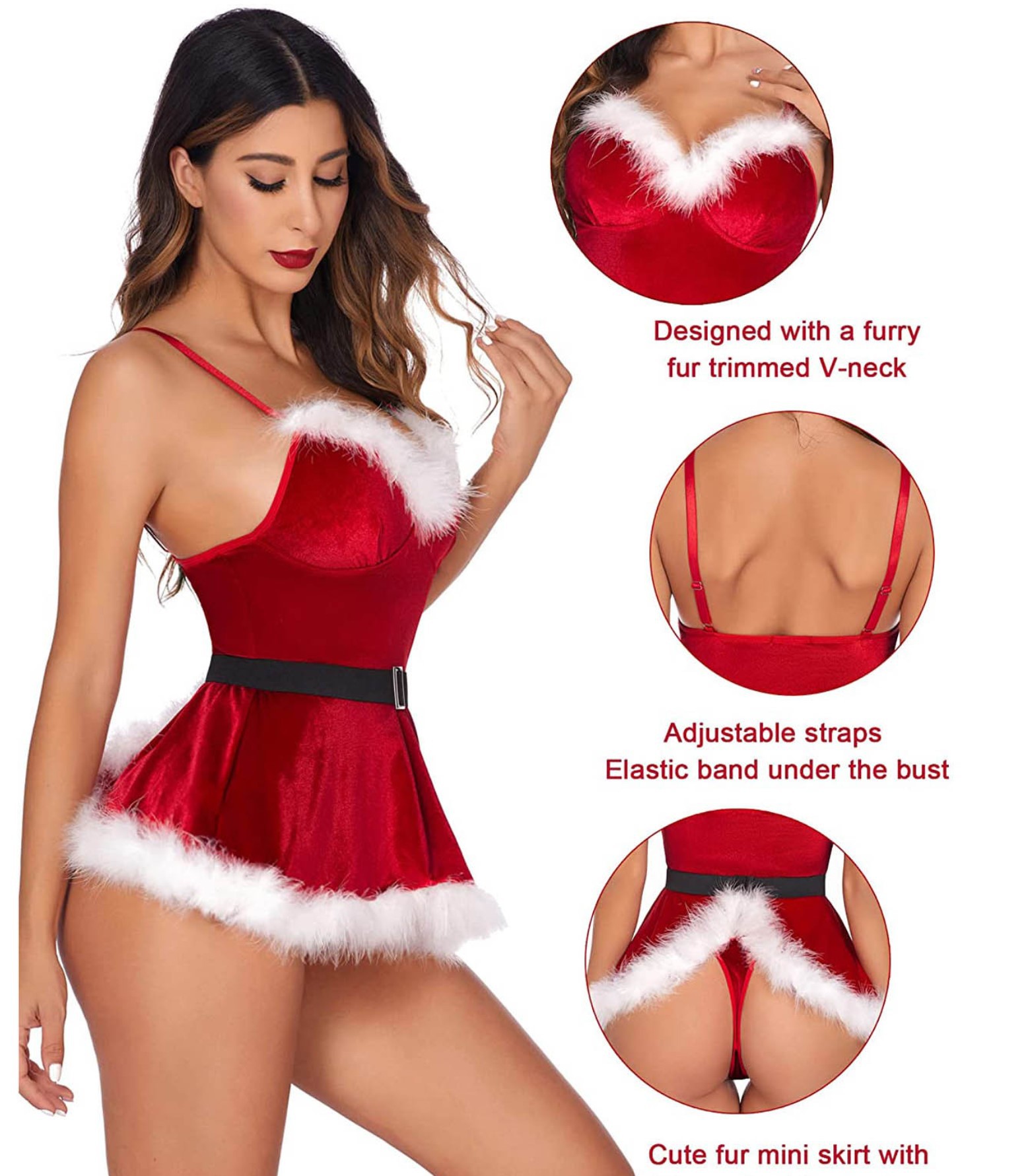 Women's Sexy Nightgown Santa C - Lace Dress review and price
