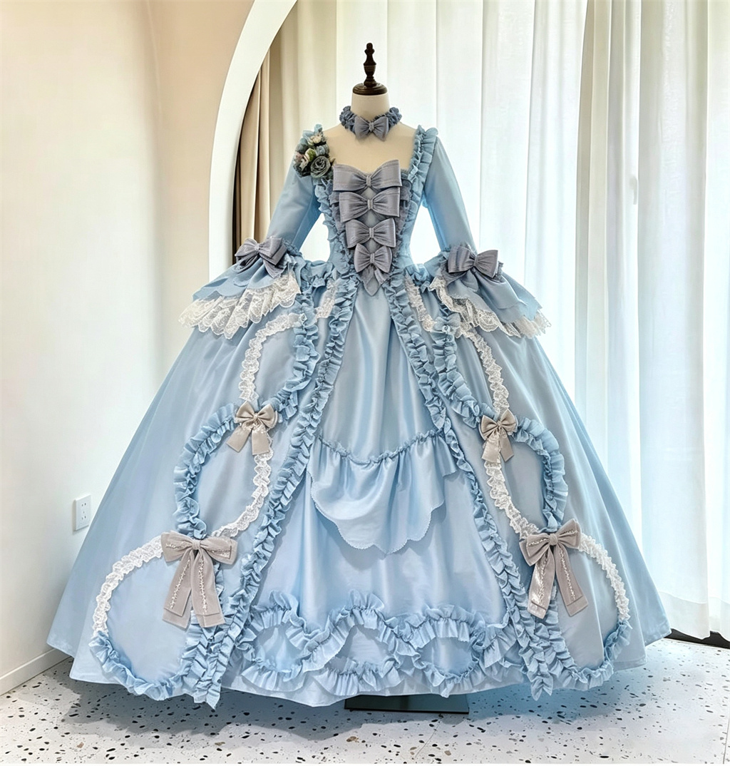 18th Century Rococo Blue Robe  - Evening Gown review and price