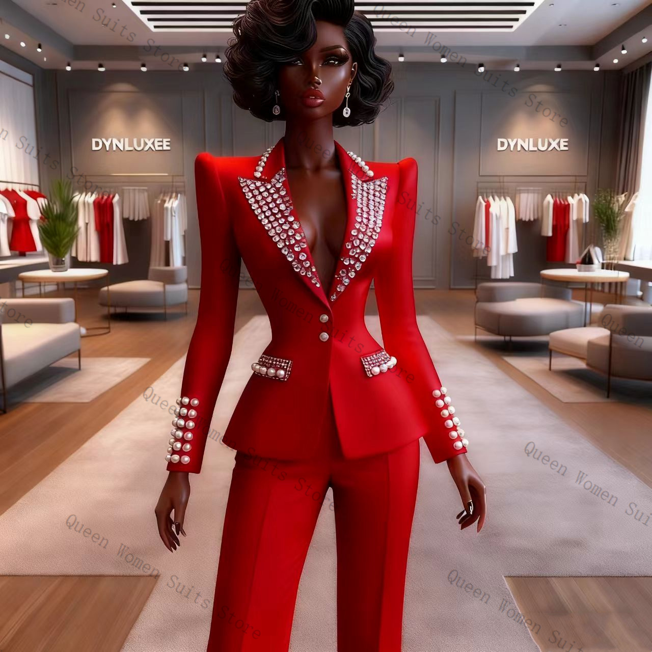 Pearls Red Women Suit Pants Se - Women'S Red Formal Wear review and price