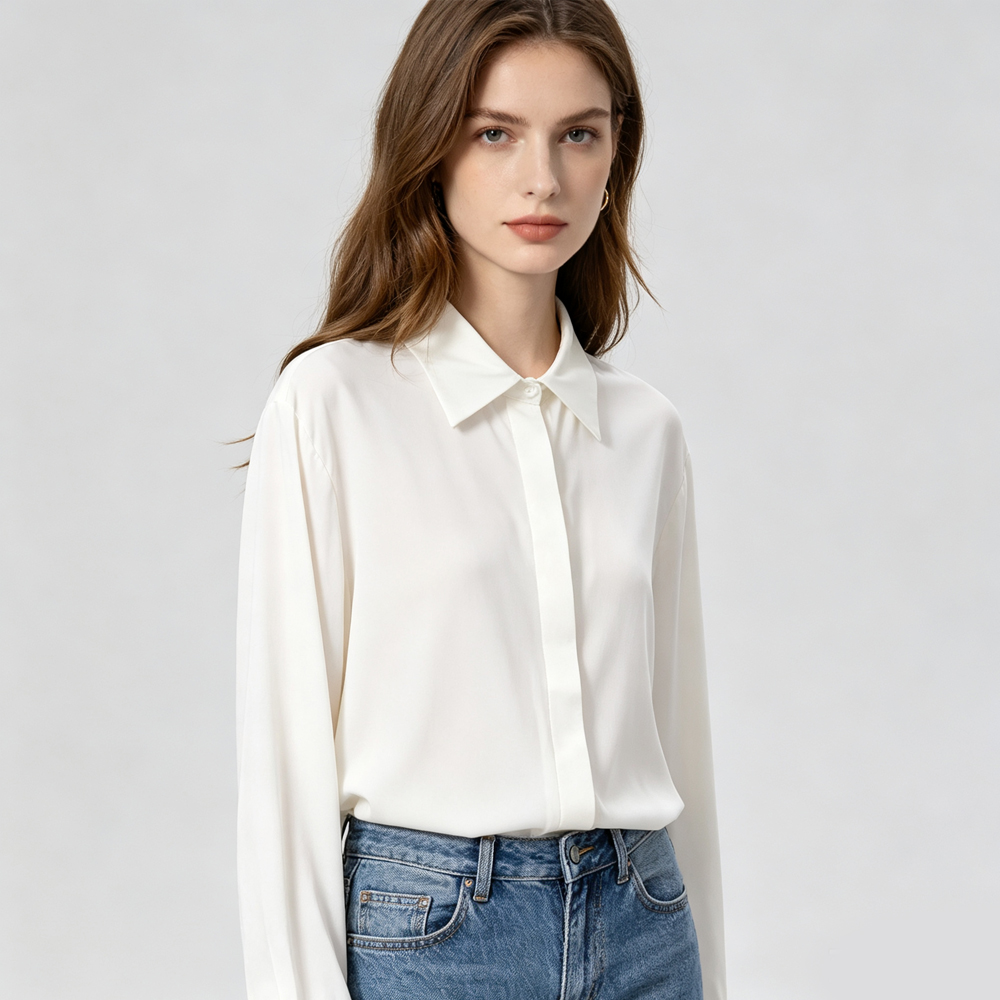 Plus Size Women's Fashion Earl - Silk Blouse review and price