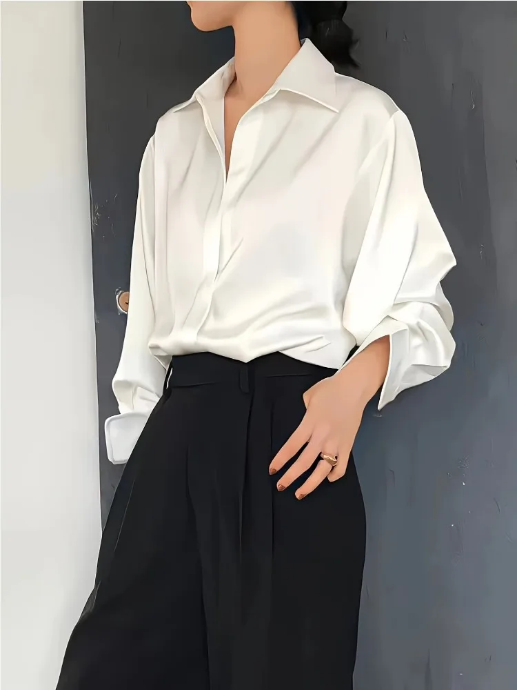 Plus Size Casual Women Silk Sh - Silk Blouse review and price