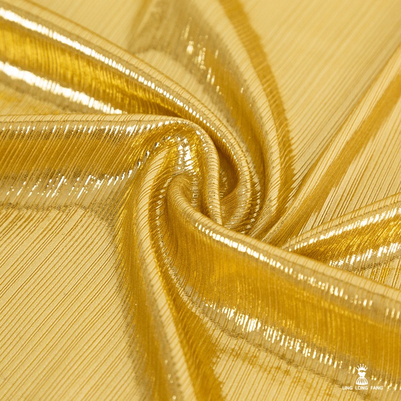 Golden Yellow Ribbed Knit Fabr - Evening Gown review and price