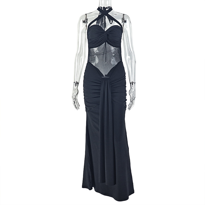 Backless Halter Bodycon Dress  - Midi Dress review and price