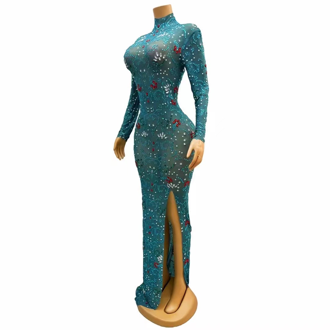 Sexy Stage luxurious Blue Gree - Women'S Red Formal Wear review and price