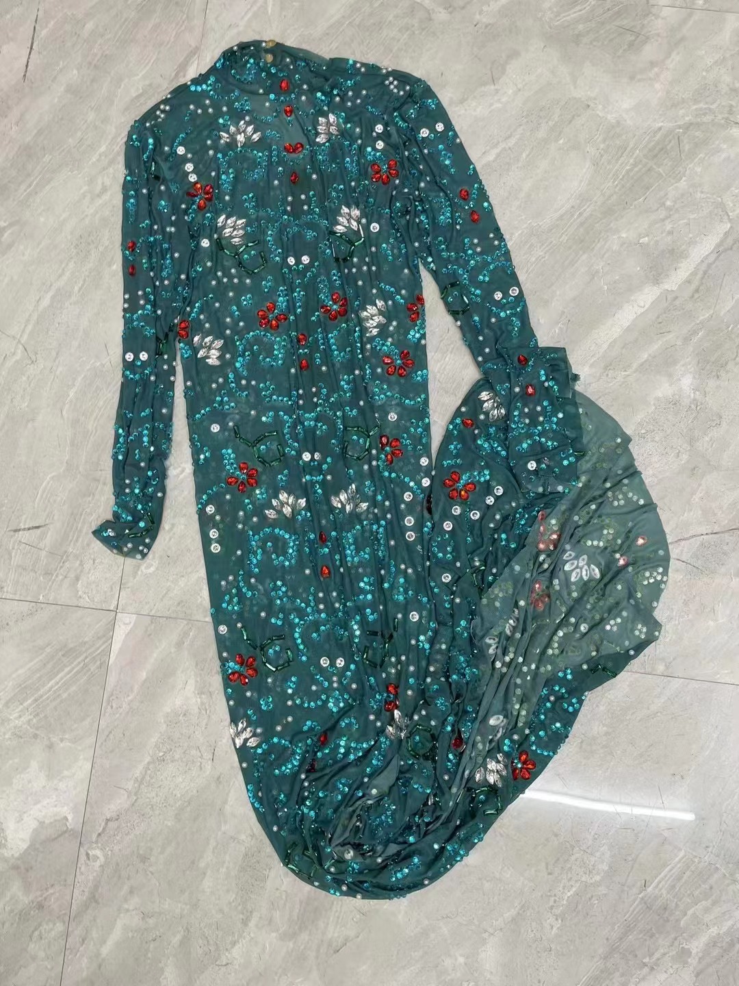 Sexy Stage luxurious Blue Gree - Women'S Red Formal Wear review and price