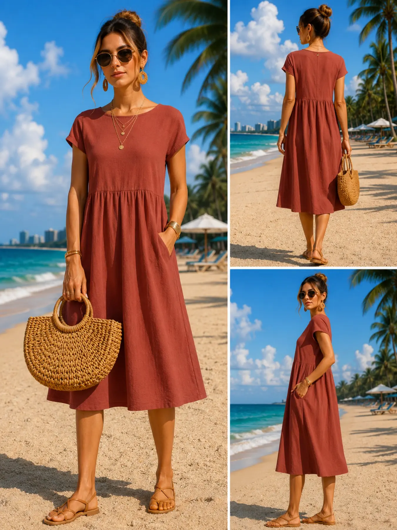Women’s Casual Midi Dress with - Midi Dress review and price