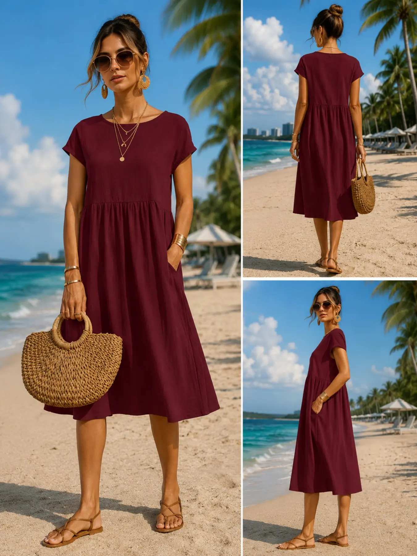 Women’s Casual Midi Dress with - Midi Dress review and price