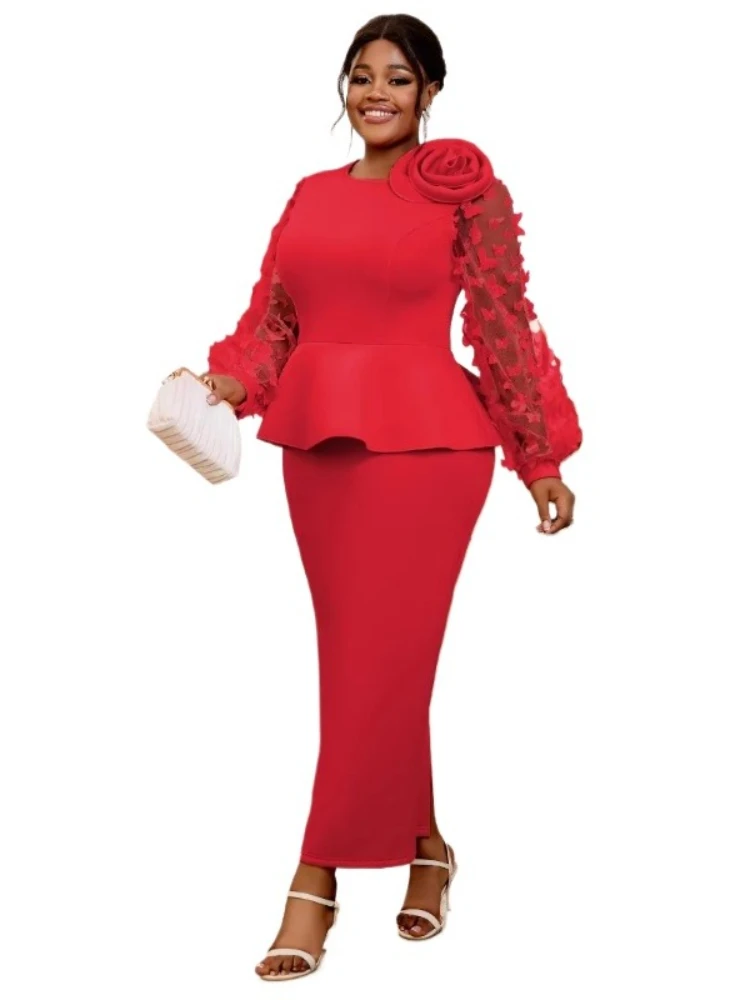 2025 Plus Size African Dresses - Women'S Red Formal Wear review and price