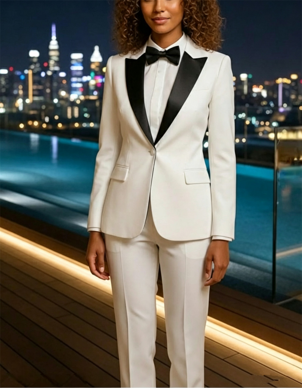 Ladies 2 Piece Suit White Suit - Womens Blazer review and price