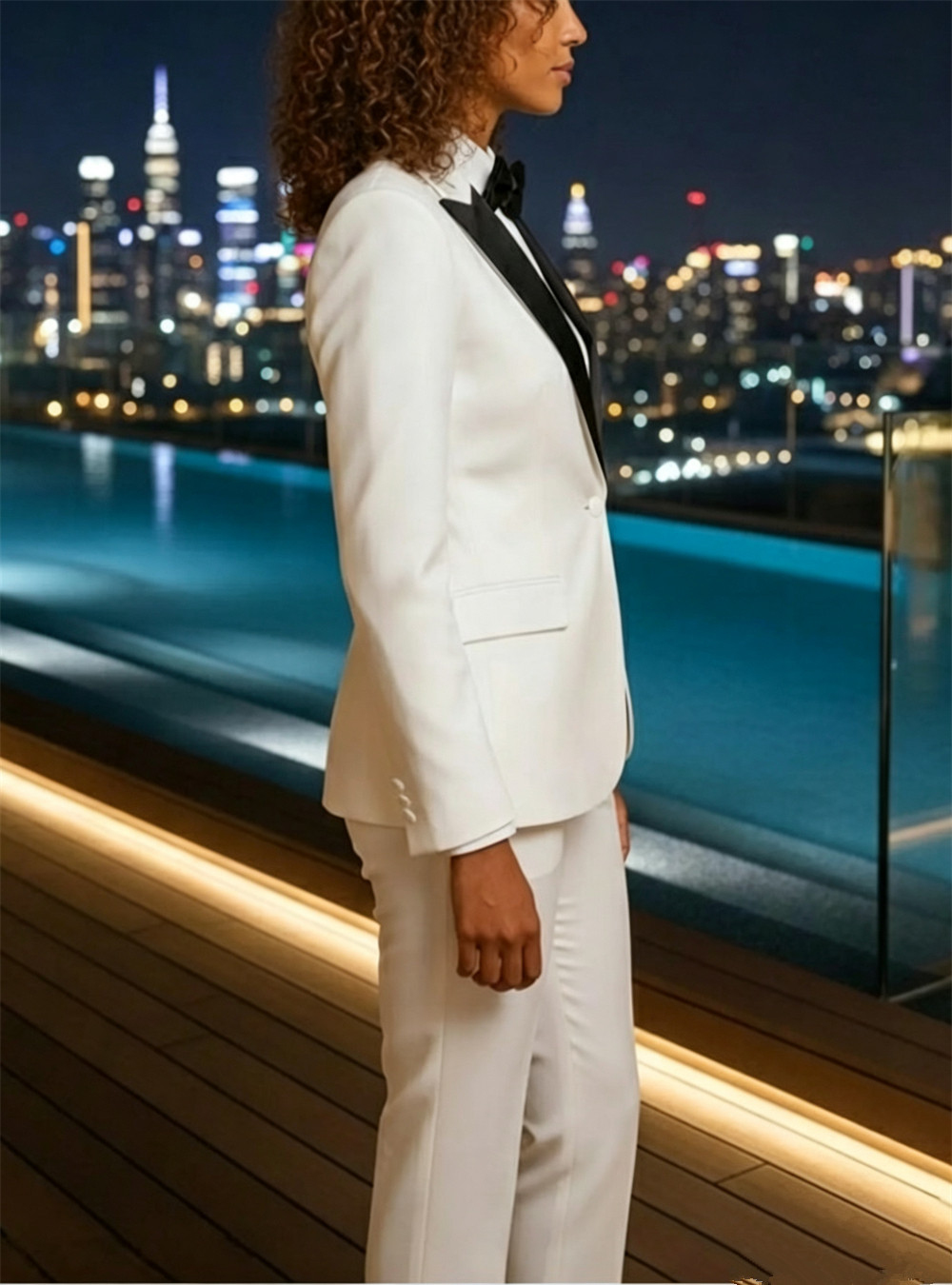 Ladies 2 Piece Suit White Suit - Womens Blazer review and price